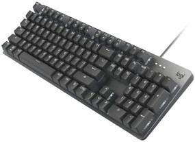 img 4 attached to Logitech K845ch Mechanical Illuminated Keyboard with Cherry MX Blue Switches: Compact Size, Aluminium Top Case, Strong Adjustable Tilt Legs, USB Corded – Windows Compatible