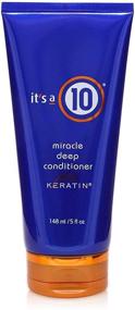 img 4 attached to Это кондиционер для волос "It's a 10 Haircare Miracle" с кератином, объемом 5 жидких унций.