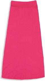 img 1 attached to Free to Live Girls' Maxi Skirts for Uniforms - Sizes 7-16
