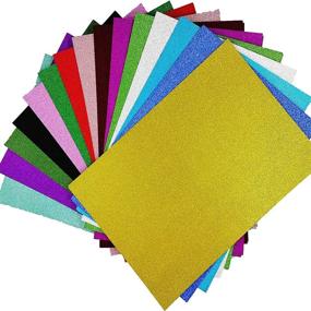 img 4 attached to 🎨 30 Sheets Glitter Cardstock Paper Pack - A4 Colored Sparkly Paper for Wrapping, Scrapbooking, DIY Crafts - 15 Vibrant Colors - 250GSM