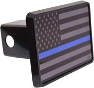 🚔 превосходный чехол для прицепного устройства с тонкой голубой полосой: покажите свою поддержку полицейским и важности жизней синих! логотип