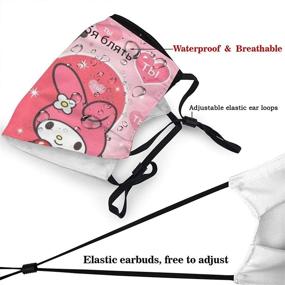 img 1 attached to 😷 Breathable Dust Washable Mouth Cover with Adjustable Earloop - Kuromi Face Masks