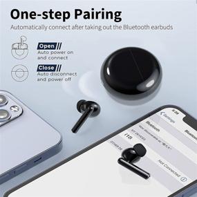 img 1 attached to Cutting-Edge Bluetooth 5.0 Earbuds with Charging Case: Ultimate Wireless Audio Experience for Android/iPhone - Black Ear Earbuds