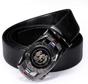 img 1 attached to 👔 Upgrade Your Style with the Barry Wang Double Ratchet Fashion Leather Men's Belt Accessories