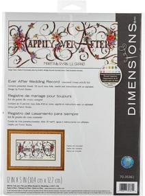 img 1 attached to 🧵 Personalized Wedding Gift - Dimensions 'Ever After' Counted Cross Stitch Kit, 18 Count Ivory Aida Cloth, 12'' x 5'' - Improved SEO