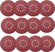 🔧 tonmp 30 pcs 9 inch hook-and-loop sanding discs: variety pack with 5 pcs of 80, 100, 120, 180, 240, 400 grits sander paper - ideal for drywall sander logo