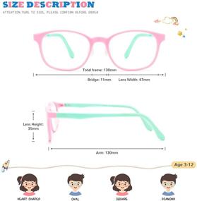 img 2 attached to 👓 Set of 2 Gaoye Kids Blue Light Blocking Glasses for Ages 3-12 | Anti Eyestrain Computer Gaming Eyewear for Boys & Girls