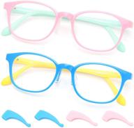 👓 set of 2 gaoye kids blue light blocking glasses for ages 3-12 | anti eyestrain computer gaming eyewear for boys & girls logo