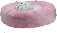 🛏️ teafco otto pet bed: pink round bed with heat relief padding for ultimate comfort logo