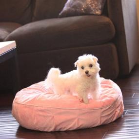 img 1 attached to 🛏️ Teafco Otto Pet Bed: Pink Round Bed with Heat Relief Padding for Ultimate Comfort