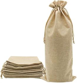 img 4 attached to Shintop Inches Hessian Bottle Drawstring Kitchen & Dining