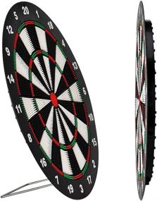 img 4 attached to 🎯 EODO Safety Dart Board Set: 16 Inch Rubber Dart Board with 6 Soft Tip Dart for Kids - Perfect Office and Family Leisure Game!