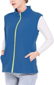 img 4 attached to SPRING SEAON Full Zip Classic Sleeveless Women's Clothing for Coats, Jackets & Vests