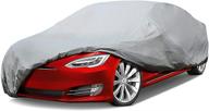 🚗 leader accessories platinum guard 7-layer ultra soft car cover with cotton - outdoor scratch protection for cars up to 185 inches logo