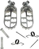 🛵 flypig silver footpegs foot pegs footrest for 50-125cc dirtbikes pw50, pw80, tw200, xr50r, crf70, crf80, crf100f, tt225s - high quality and durable logo