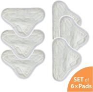 eoocvt 6pcs microfibre steam mops cleaning pads - replacement for h2o x5 h20 steam mop - washable & compatible pads логотип