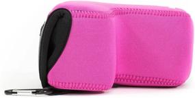 img 2 attached to 💖 MegaGear MG1502 Sony Alpha A6400, A6500 (18-135mm) Neoprene Camera Case - Hot Pink, Ultra Light