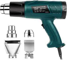 img 4 attached to 🔥 SEEKONE Heat Gun Kit: 1800W Heavy Duty Hot Air Gun with Dual-Temperature Settings, 4 Nozzles – Ideal for Crafts, Paint Stripping, Tube Shrinking, PVC