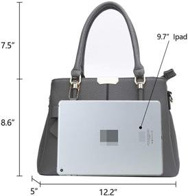 img 1 attached to 💼 KKXIU Zippered Compartments Handbags Shoulder Women's Handbags & Wallets: Stylish Satchels with Organized Convenience