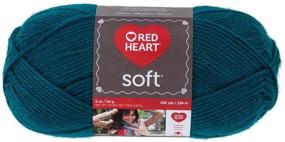 img 1 attached to 💙 Vibrant Teal Beauty: Red Heart Soft Yarn for Cozy Creations