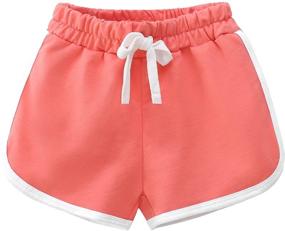 img 1 attached to qtGLB Girls Shorts 3-Pack: Premium 100% Cotton for Active 🩳 Toddler Kids & Big Girls - Perfect for Athletic Activities and Sleepwear