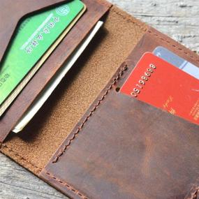 img 2 attached to 👔 JJNUSA Men's Minimalist Leather Distressed Wallets - Stylish Accessories for the Modern Gentleman