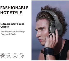 img 3 attached to 🎧 Immerse Yourself with Active Noise Cancelling Over Ear Bluetooth Headphones - Perfect for Online Classes, Home Office, and Gaming - B4-Yellow