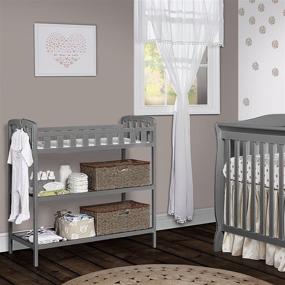 img 2 attached to 🛏️ Dream On Me Emily Changing Table - Steel Grey, 36.5x20x39 Inch (Pack of 1)