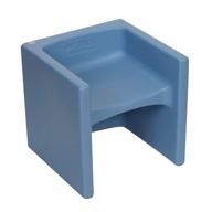 kids' factory cf910-013 cube chair: flexible seating classroom furniture for daycare, playroom, and homeschooling - indoor/outdoor toddler chair in sky blue logo