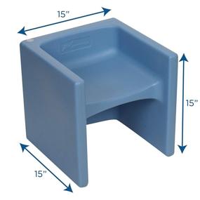img 1 attached to Kids' Factory CF910-013 Cube Chair: Flexible Seating Classroom Furniture for Daycare, Playroom, and Homeschooling - Indoor/Outdoor Toddler Chair in Sky Blue
