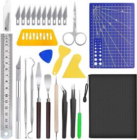 img 4 attached to Essential 27-Piece Craft Weeding Tools Set: Perfect for Vinyl, Silhouettes, Scrapbooking, and More!