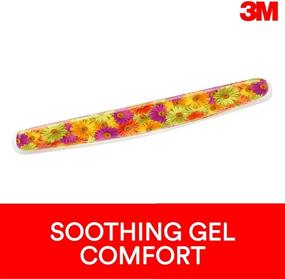 img 2 attached to 🌼 3M Gel Wrist Rest for Keyboards - Comfortable Soothing Gel with Durable, Easy to Clean Cover - 18-inch - Fun Daisy Design - WR308DS