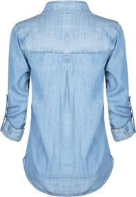 img 2 attached to Instar Mode Womens Classic Chambray Outdoor Recreation in Outdoor Clothing