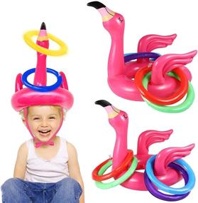 img 4 attached to 🎉 Celebrate and Soar with IGeeKid Inflatable Flamingo Birthday Carnival Fun!