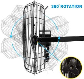 img 2 attached to 🔥 18 Inch High Velocity Industrial Wall Fan by KEN BROWN - Powerful 4012CFM, 3 Speeds for Industrial, Commercial, Residential, and Shop Applications - ETL Safety Listed