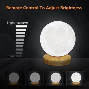 img 2 attached to 🌞 Sunlight Lamp with Remote Control for Bedroom, Office, Living Room - 10000 Lux Light Therapy Lamp with Adjustable Brightness, Timer & Memory Function, and 3 Color Temperatures