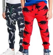 👖 qin orianna cartoon pattern drawstring sweatpants: boys' stylish and comfy clothing logo