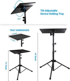 img 3 attached to Versatile Laptop Floor Stand with Adjustable Height and 📱 Phone Holder - Perfect for Stage, Studio, and Outdoor Movies