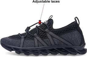 img 2 attached to 👟 ANLUKE Men's Mesh Breathable Trail Running Shoes - Lightweight Sport Gym Jogging Walking Sneakers, Premium Trail Runners