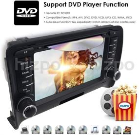 img 1 attached to 🚗 Hizpo 7-дюймовый Android 10 двухдиновый автомагнитола с радио и DVD-плеером для Audi TT MK2 2006-2014 с управлением рулевым колесом, GPS-навигацией, Mirrorlink, Bluetooth, дополнительным цифровым телевидением DVR и поддержкой OBD2.