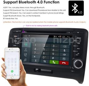 img 3 attached to 🚗 Hizpo 7-дюймовый Android 10 двухдиновый автомагнитола с радио и DVD-плеером для Audi TT MK2 2006-2014 с управлением рулевым колесом, GPS-навигацией, Mirrorlink, Bluetooth, дополнительным цифровым телевидением DVR и поддержкой OBD2.