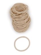 🎈 40 count heliums beige blonde thin 2mm hair elastics, color match hair ties for fine hair, standard size of 1.75 inches logo