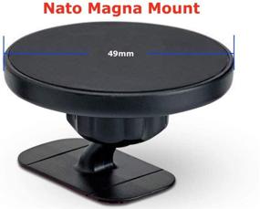 img 2 attached to Nato Magna Mount [4 Pack] Magnetic Car Mount Holder for iPhone X, iPhone 8, iPhone 7s, iPhone 6s Plus, iPhone 5s, Samsung Galaxy S8 Edge, Samsung Galaxy S7, Samsung Galaxy S6, Note 5, Note 4, Any Cell Phones or Tablets, Universal 360 Degree, Devices Less than 2 Ib