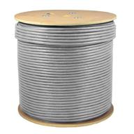 solidlink 1000ft cat6a s/ftp in-wall (cmr rated) ul listed bare copper solid 23awg conductor 550mhz fluke tested ethernet wire (gray) logo