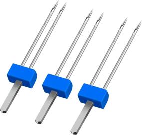 img 1 attached to 🧵 Shappy Twin Needles - 12 Piece Set of Double Twin Needles with Plastic Box for Household Sewing Machine in 3 Sizes Mixed - 2.0/90, 3.0/90, 4.0/90