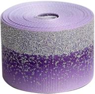 🌈 tvoip tie dye glitter rainbow ribbon - 1-1/2"(38mm) x10 yards - purple logo