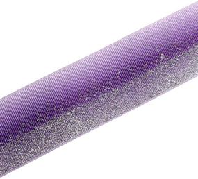 img 2 attached to 🌈 Tvoip Tie Dye Glitter Rainbow Ribbon - 1-1/2"(38mm) x10 Yards - Purple