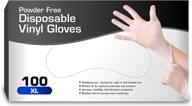 powder-free vinyl disposable gloves – latex-free, comfortable fit, extra large size (100 pcs) logo