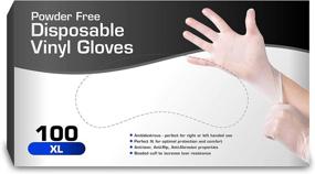 img 2 attached to Powder-Free Vinyl Disposable Gloves – Latex-Free, Comfortable Fit, Extra Large Size (100 Pcs)