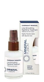 img 4 attached to 🌙 Enhance Skin's Appearance: Mineral Fusion Overnight Renewal Line-Smoothing Night Treatment, 1 oz